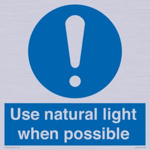 Use natural light when possible